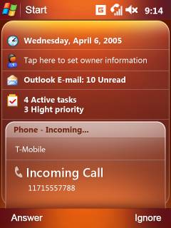 飘扬的红绿蓝黄旗：Microsoft Windows Mobile 5.0