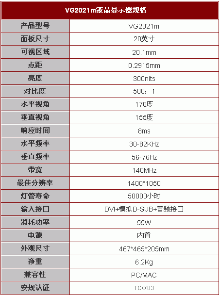 大屏幕大享受&mdash;&mdash;优派VG2021m